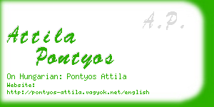 attila pontyos business card